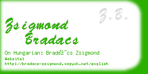 zsigmond bradacs business card